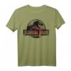 Jurassic Park Neon Distressed Light Red T-Rex Movie Logo T-Shirt - Lizenziertes Dinosaurier Fan-Shirt