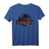 Jurassic Park Neon Distressed Light Red T-Rex Movie Logo T-Shirt - Lizenziertes Dinosaurier Fan-Shirt