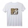HapOwl Leopard Pattern Fill Logo T-Shirt - Lizenzierte Feierkleidung für den besonderen Anlass