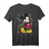 HapOwl Mickey Mouse T-Shirt mit Many Mickeys Hintergrund - Offiziell lizenziertes Disney Fan-Shirt