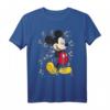 HapOwl Mickey Mouse T-Shirt mit Many Mickeys Hintergrund - Offiziell lizenziertes Disney Fan-Shirt