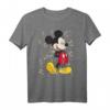 HapOwl Mickey Mouse T-Shirt mit Many Mickeys Hintergrund - Offiziell lizenziertes Disney Fan-Shirt