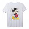 HapOwl Mickey Mouse T-Shirt mit Many Mickeys Hintergrund - Offiziell lizenziertes Disney Fan-Shirt