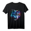 Wolf Kunst Bunt - Tiermotiv Kunstwerk Wolf T-Shirt für Tierliebhaber und Naturfreunde