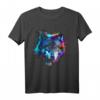 Wolf Kunst Bunt - Tiermotiv Kunstwerk Wolf T-Shirt für Tierliebhaber und Naturfreunde
