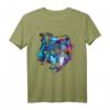 Wolf Kunst Bunt - Tiermotiv Kunstwerk Wolf T-Shirt für Tierliebhaber und Naturfreunde