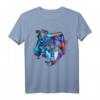 Wolf Kunst Bunt - Tiermotiv Kunstwerk Wolf T-Shirt für Tierliebhaber und Naturfreunde
