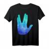 Star Trek The Original Series Blue Live Long & Prosper Logo T-Shirt – Offiziell lizenziertes Sci-Fi Fan-Shirt für Männer, Frauen & Jugendliche