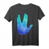 Star Trek The Original Series Blue Live Long & Prosper Logo T-Shirt – Offiziell lizenziertes Sci-Fi Fan-Shirt für Männer, Frauen & Jugendliche