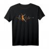 Herzschlag EKG Badminton T-Shirt – Geschenk für Badmintonspieler, Federballfans & Sportliebhaber zu Weihnachten & Geburtstag