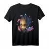 Marvel Guardians of the Galaxy Groot Blumen Grafik T-Shirt – Offiziell lizenziert für Marvel Fans