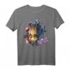 Marvel Guardians of the Galaxy Groot Blumen Grafik T-Shirt – Offiziell lizenziert für Marvel Fans