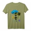 NASA UFO Alien Just Here For The Pizza - Lustiges Weltraum T-Shirt für Science-Fiction und Pizza Fans
