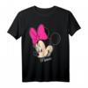 HapOwl Minnie Mouse Face Portrait Smile T-Shirt - Offiziell lizenziertes Disney Mickey and Friends Shirt