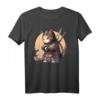 Kawaii Samurai Ninja Katze T-Shirt – Japanisches Katzen-Design im Anime-Stil mit Samurai-Schwert für Fans von japanischer Kultur und Katzenliebhabern