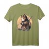 Kawaii Samurai Ninja Katze T-Shirt – Japanisches Katzen-Design im Anime-Stil mit Samurai-Schwert für Fans von japanischer Kultur und Katzenliebhabern