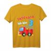Kinder 3. Geburtstag Jungen Feuerwehr T-Shirt – Perfektes Geschenk zum 3. Geburtstag, mit Feuerwehrauto Motiv