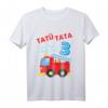 Kinder 3. Geburtstag Jungen Feuerwehr T-Shirt – Perfektes Geschenk zum 3. Geburtstag, mit Feuerwehrauto Motiv