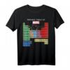 Marvel Ultimate Periodic Table Of Elements Halbarm T-Shirt – Offiziell lizenziertes Marvel Avengers Superhelden-Shirt für Fans und Sammler