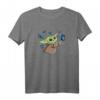 Star Wars The Mandalorian The Child with Blue Butterflies T-Shirt - Cute Grogu Baby Yoda Shirt for Women, Men, Boys & Girls