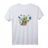 Star Wars The Mandalorian The Child with Blue Butterflies T-Shirt - Cute Grogu Baby Yoda Shirt for Women, Men, Boys & Girls