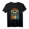 1983 Jahrgang Geburtstag Retro Vintage Herren Damen T-Shirt – Lustiges Kassette Tape Design zum 39. Geburtstag, Geschenk für Originale Legenden