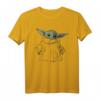 Star Wars The Mandalorian Grogu Zeichnung T-Shirt - Offizielles Merchandise für Fans von Baby Yoda & The Mandalorian