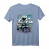 NASA Space Drum Playing Astronaut Graphic T-Shirt - Offiziell lizensierte Raumfahrt Kleidung für Space Fans