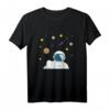 Kinder Astronaut Neo T-Shirt - Klassisch geschnitten, doppelt genähter Saum, perfektes Design für kleine Raumfahrt-Fans