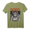 NASA Astronaut Helmet Rainbow Reflect Logo T-Shirt - Offiziell Lizenzierte NASA Kleidung für Raumfahrtfans
