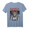 NASA Astronaut Helmet Rainbow Reflect Logo T-Shirt - Offiziell Lizenzierte NASA Kleidung für Raumfahrtfans