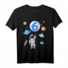 Kinder Astronaut T-Shirt zum 6. Geburtstag - Lustiges Weltraum-Outfit für Jungen und Mädchen, ideal für Geburtstagsfeier & Kindergarten