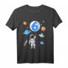 Kinder Astronaut T-Shirt zum 6. Geburtstag - Lustiges Weltraum-Outfit für Jungen und Mädchen, ideal für Geburtstagsfeier & Kindergarten