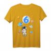 Kinder Astronaut T-Shirt zum 6. Geburtstag - Lustiges Weltraum-Outfit für Jungen und Mädchen, ideal für Geburtstagsfeier & Kindergarten
