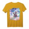 Galaxy Astronaut Faultier Reiten Lama Einhorn T-Shirt - Lustiges Kinder T-Shirt mit Tier- und Weltraummotiven