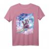 Galaxy Astronaut Faultier Reiten Lama Einhorn T-Shirt - Lustiges Kinder T-Shirt mit Tier- und Weltraummotiven