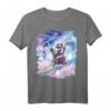 Galaxy Astronaut Faultier Reiten Lama Einhorn T-Shirt - Lustiges Kinder T-Shirt mit Tier- und Weltraummotiven