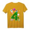 Geburtstag 4 Jahre Rakete Planeten Sterne Astronaut T-Shirt - Perfektes Geschenk für kleine Weltraumfans und Geburtstagskinder