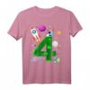 Geburtstag 4 Jahre Rakete Planeten Sterne Astronaut T-Shirt - Perfektes Geschenk für kleine Weltraumfans und Geburtstagskinder