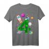 Geburtstag 4 Jahre Rakete Planeten Sterne Astronaut T-Shirt - Perfektes Geschenk für kleine Weltraumfans und Geburtstagskinder