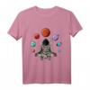 Astronaut macht Yoga im Universum - Weltraum Galaxie Yoga T-Shirt für Yogis und Raumfahrtfans, perfektes Geschenk für Yogapartner & Lehrer