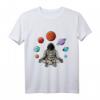 Astronaut macht Yoga im Universum - Weltraum Galaxie Yoga T-Shirt für Yogis und Raumfahrtfans, perfektes Geschenk für Yogapartner & Lehrer