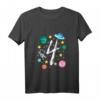 Kinder 4. Geburtstag Weltraum Shirt - Astronauten T-Shirt für Jungen und Mädchen, ideales Geschenk für Geburtstag, Weihnachten & Einschulung