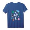 Kinder 4. Geburtstag Weltraum Shirt - Astronauten T-Shirt für Jungen und Mädchen, ideales Geschenk für Geburtstag, Weihnachten & Einschulung