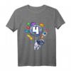 Kinder Astronaut T-Shirt für den 4. Geburtstag – Raumfahrt & Weltraum Geschenk für Jungen und Mädchen, ideal für Mottopartys & Geburtstagsfeiern