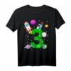 Geburtstags T-Shirt für 3 Jahre Jungen mit Rakete, Planeten & Sternen – Perfektes Geschenk für kleine Astronauten