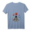 Damen Astronaut Yoga T-Shirt im Universum - Weltraum Galaxie Yoga Shirt für Yogapartner, Yogalehrer & Yoga-Enthusiasten