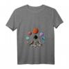 Damen Astronaut Yoga T-Shirt im Universum - Weltraum Galaxie Yoga Shirt für Yogapartner, Yogalehrer & Yoga-Enthusiasten