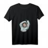 Damen Faultier Astronaut T-Shirt - Lustiges V-Ausschnitt Shirt mit klassischem Schnitt, leicht und bequem