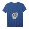 Damen Faultier Astronaut T-Shirt - Lustiges V-Ausschnitt Shirt mit klassischem Schnitt, leicht und bequem